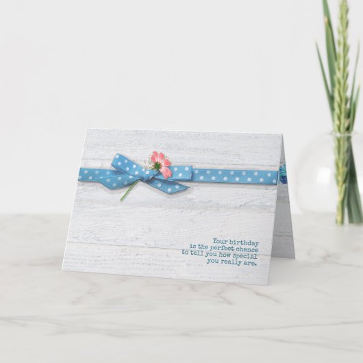 het idee van de poolse krant polka dot ribbon voor kaart (Voorkant)