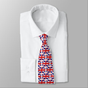 Het idee van een cadeautje voor het vlaggenpatroon stropdas