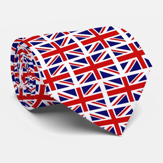 Het idee van een cadeautje voor het vlaggenpatroon stropdas (Opgerold)