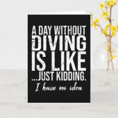 Het idee van een leuk sportcadeau duiken kaart (Gele Bloem)