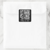 Het idee van een leuk sportcadeau vierkante sticker (Tas)