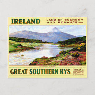 Het Ierland Herstelde Vintage Poster van de Reis Briefkaart