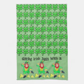 Het Iers enthousiast maken met het voor St. Patric Theedoek (Verticaal)