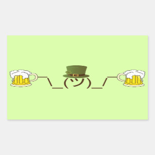 Het Ierse Bier van de Holding Smugshrug Rechthoekige Sticker