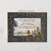 Het Ierse "Blessing" en het Castle Landschap Briefkaart (Voorkant / Achterkant)