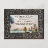 Het Ierse "Blessing" en het Castle Landschap Briefkaart (Voorkant)