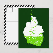 het ierse hart van groen bier briefkaart (Voorkant / Achterkant)