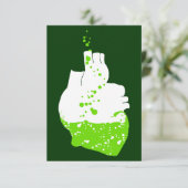 het ierse hart van groen bier kaart (Staand voorkant)