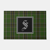 Het Ierse Monogram van het Geruite Schotse wollen Deurmat (Voorkant)