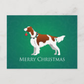 Het Ierse Rode en Witte Ontwerp van Kerstmis van Feestdagenkaart (Voorkant)