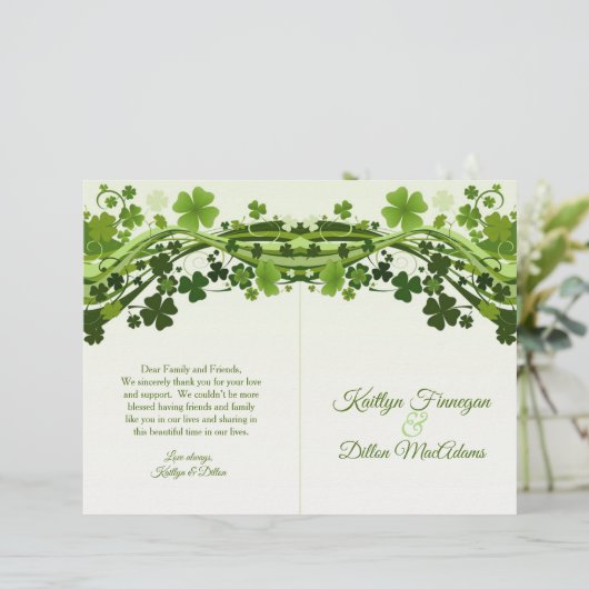 het ierse Shamrock - weddenschapsprogramma (Staand voorkant)