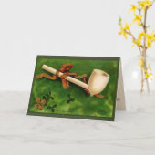 Het Ierse St. Patrick van de Pijp Wenskaart van de Kaart (Gele Bloem)