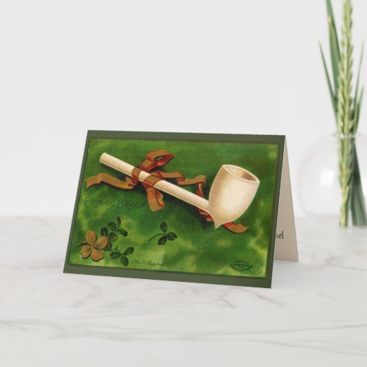 Het Ierse St. Patrick van de Pijp Wenskaart van de Kaart (Voorkant)
