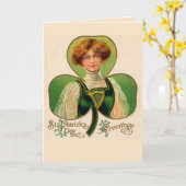 Het Ierse Wenskaart van de Dag van Lass St. Kaart (Gele Bloem)