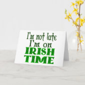 Het Ierse Wenskaart van het Gezegde van de Tijd Kaart (Gele Bloem)