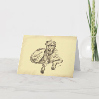 Het Ierse Wenskaart van het Puppy van de Wolfshond Kaart