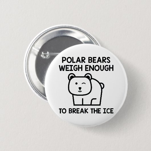 Het ijs breken ronde button 5,7 cm (Voorkant /achterkant)