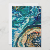 Het ijs en de vis abstract blauw blauwgroen goudwi kaart (Voorkant)