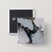 Het ijseiland vierkante button 5,1 cm (Voorkant /achterkant)
