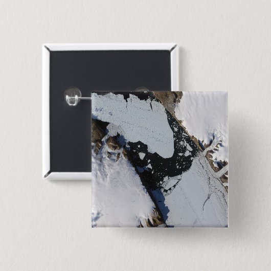 Het ijseiland vierkante button 5,1 cm (Voorkant /achterkant)