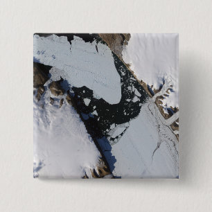 Het ijseiland vierkante button 5,1 cm