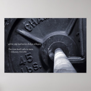 Het ijzer zelf roept mannen op. poster