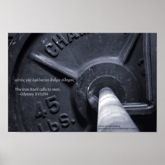 Het ijzer zelf roept mannen op. poster