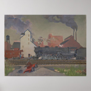 Het IJzeren Paard – Kulhanek Train Art Poster