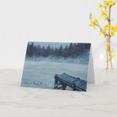 Het ijzige Wenskaart van de Mist Kaart (Gele Bloem)