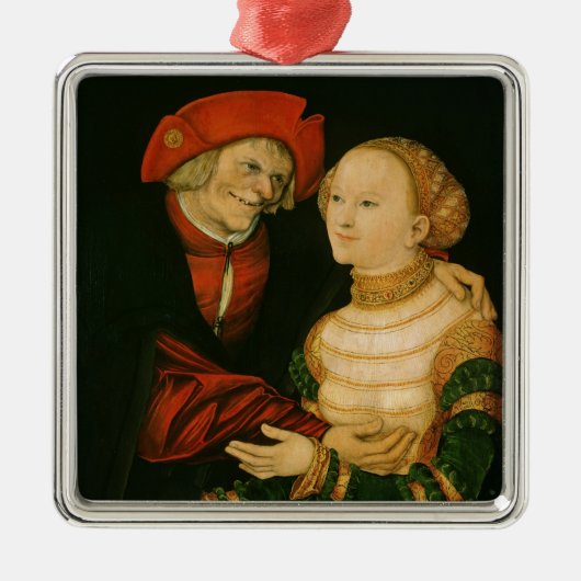 Het Ill-Matched Couple Metalen Ornament (Voorkant)