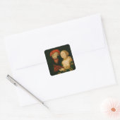 Het Ill-Matched Couple Vierkante Sticker (Envelop)