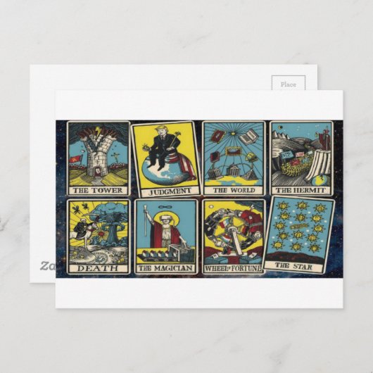 HET ILLUMINATI-KAARTGAME BRIEFKAART (Voorkant / Achterkant)