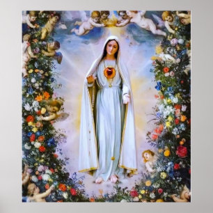 Het immaculadehart van Mary, Moeder van God Poster