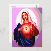Het immaculair hart van Mary Briefkaart (Voorkant / Achterkant)