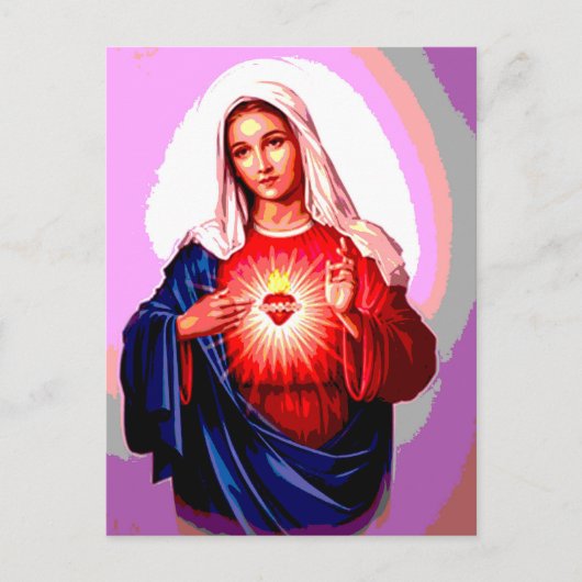 Het immaculair hart van Mary Briefkaart (Voorkant)