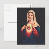 Het immaculair hart van Mary Briefkaart (Voorkant / Achterkant)