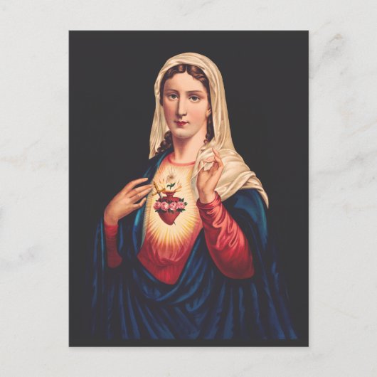 Het immaculair hart van Mary Briefkaart (Voorkant)