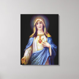 Het immaculair hart van Mary Canvas Afdruk