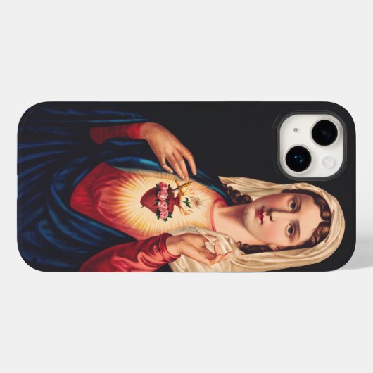 Het immaculair hart van Mary Case-Mate iPhone Case (Achterkant (horizontaal))