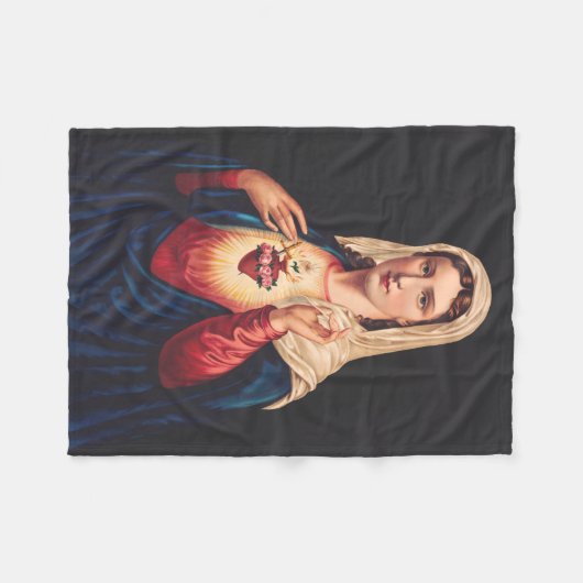 Het immaculair hart van Mary Fleece Deken (Voorkant (Horizontaal))