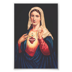 Het immaculair hart van Mary Foto Afdruk