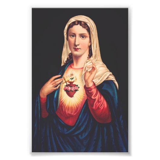 Het immaculair hart van Mary Foto Afdruk (Voorkant)