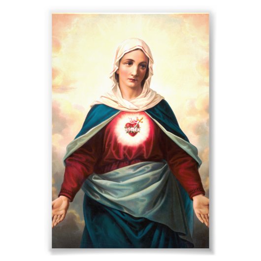 Het immaculair hart van Mary Foto Afdruk (Voorkant)