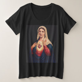 Het immaculair hart van Mary Grote Maat T-shirt