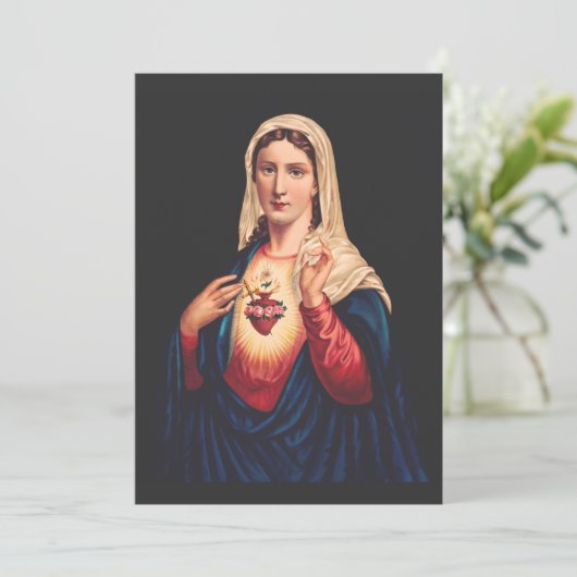 Het immaculair hart van Mary Kaart (Staand voorkant)
