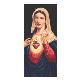 Het immaculair hart van Mary Reclamekaart