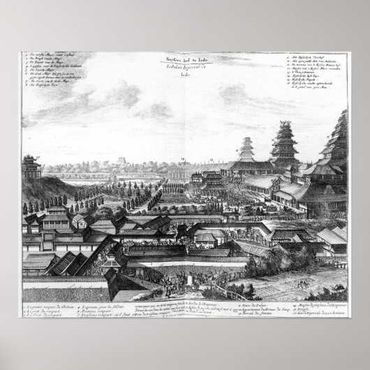 Het imperiale paleis in Ido, Japan Poster (Voorkant)