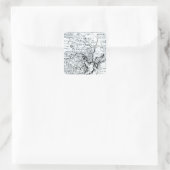 Het imperium van China en het Japanse eiland Vierkante Sticker (Tas)