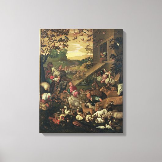 Het in de ark brengen van de dieren canvas afdruk (Voorkant)