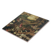 Het in de ark brengen van de dieren tegeltje (Zijkant)